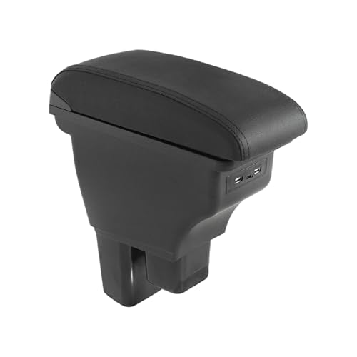 Car Armrest Box Compatible with Honda Fit Jazz Hatchback 2009 (with USB Ports)