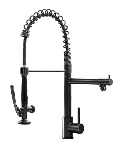 Commercial Kitchen Sink Faucet with Sprayer Oil Rubber Bronze (Oil Rubbed Bronze)