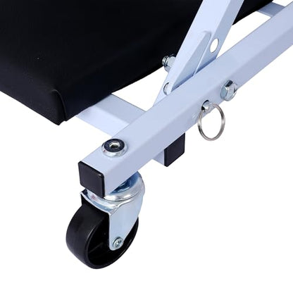 Mechanic Creeper and Stool (White)