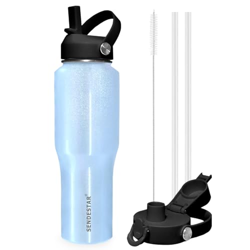 40oz Stainless Steel Water Bottle (Laser Blue / 40 Ounces)