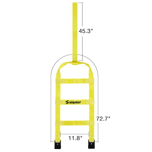 Tow Dolly Basket Straps with Flat Hook Fit 14" 15" 16" Car Tires (2 Pack-13"-16")