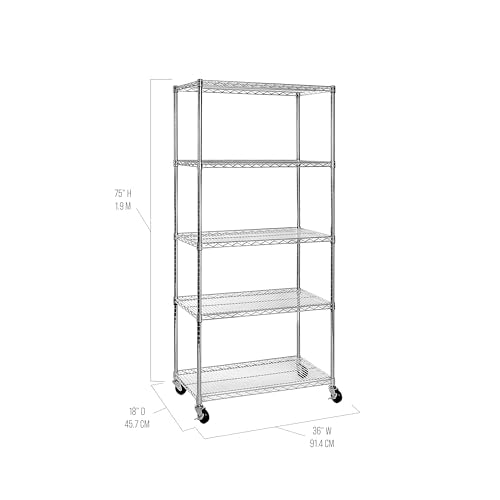UltraDurable 5 (Steel / 5-Tier Shelving, 36" W x 18" D)