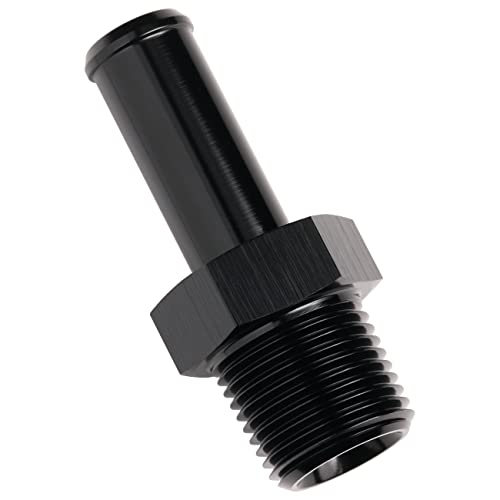 3 8 NPT Male to 1 (3/8 NPT to 1/2 Barb / Black - Straight)