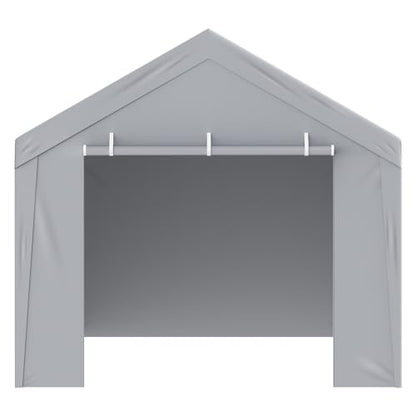 Carport Replacement Canopy Cover Top + Side Wall 13 x 20 ft (Gray / 13x20ft)