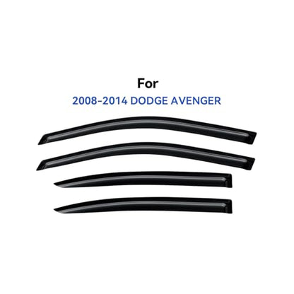 Window Visors Rain Guards for 2008 (2008-2014 Dodge Avenger)