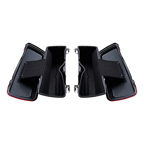 Red Hard Saddlebags Fit for Harley Touring Electra Glide Street Glide Road Glide Road King 1994 (Red 1# / For 1994-2013)