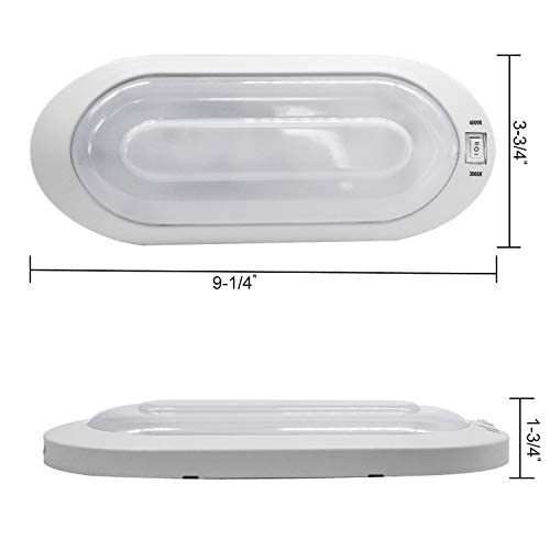 Dual Tone 12Volts Bright RV LED Interior Light with Switch (Dual-Tone: 3000K/4000K)