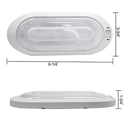 Dual Tone 12Volts Bright RV LED Interior Light with Switch (Dual-Tone: 3000K/4000K)