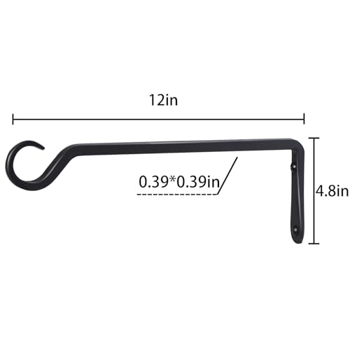 12" Plant Hangers 6 (Black / 12in-6-Black)