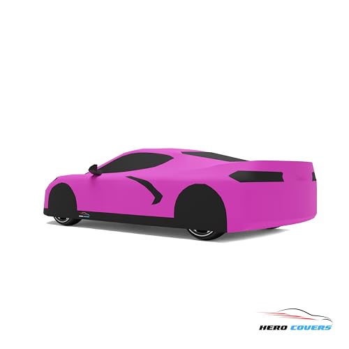 Car Cover I Fit for Corvette C8 I Indoor and Outdoor I Protection from Sun (Pink)