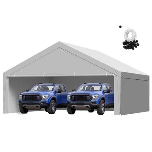 Carport Replacement Canopy Cover (Gray / 20x20ft)