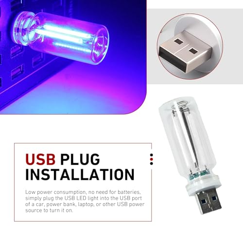 2 PCS USB LED Car Interior Lights (blue)