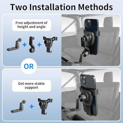 Car Phone Holder Center Console Organizer For Jeep Wrangler 4XE 2019 2020 2021 2022 2023 Auto Accessories Navigation Bracket Interior Decoration Screen Mobile Cell Mount case (for Wrangler 4XE 2019-2023)