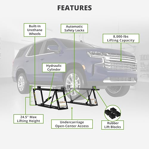 8000TL Portable Car Lift with 8 (8,000 lb)