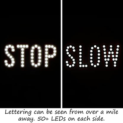LED STOP SLOW Paddle (18" x 18")
