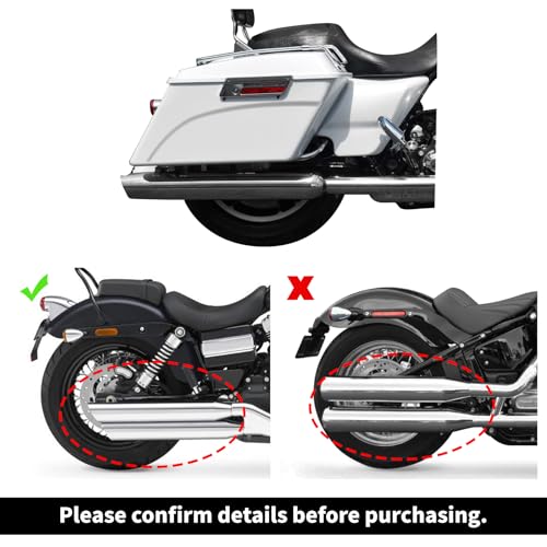 Motorcycle Saddlebags Hard Saddle Bags For Harley Touring 1993 (White / Standard)