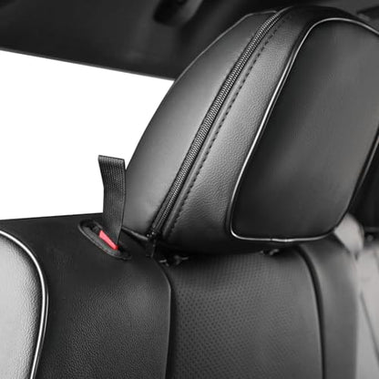 Tacoma Back Seat Covers Custom for Toyota Tacoma (Leather (Black) / 2024-2026 Tacoma (Hybrid) Only 2nd Row)