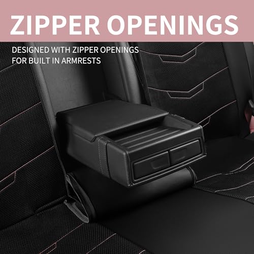 Car Seat Cover (N2 Black Pink / Full Set)