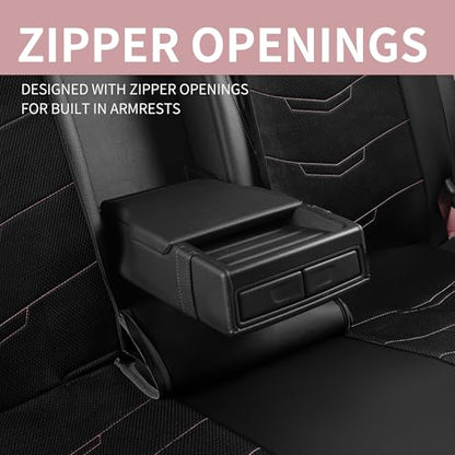 Car Seat Cover (N2 Black Pink / Full Set)