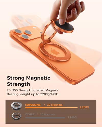 Dual Side Magnetic Ring Holder (Cosmic Orange)