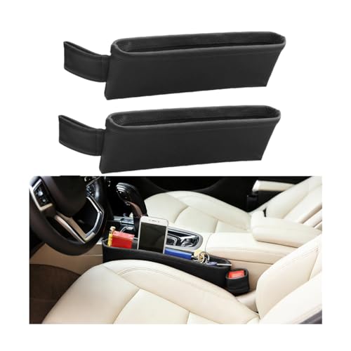 2PCS Car Seat Gap Filler Organizer (Black)