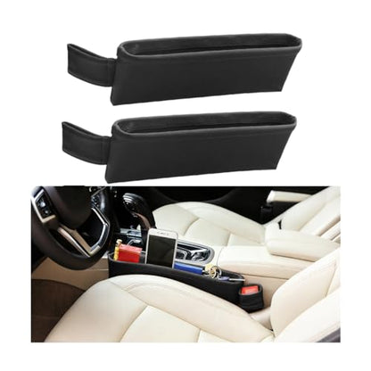 2PCS Car Seat Gap Filler Organizer (Black)