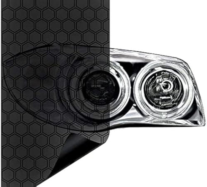 Extra Wide Headlight Taillight Vinyl Tint Wrap 16 Inch x 60 Inch Roll (16" x 60" / Hex+ Dark Smoke)