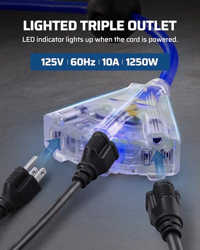 75FT Extension Cord Reel (Blue)