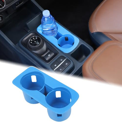 Center Console Cup Holder Protector Compatible with Ford Maverick 2022 (Blue)