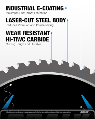 12 Inch 60 Teeth Steel and Ferrous Metal Cutting Circular Saw Blade (12" 60T)