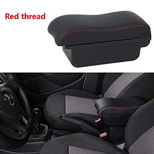 Armrest Box for Kia Stonic Rio 3 2018 (Black with Red thread)