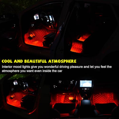 Car LED Strip Light (Red / 48 LED, USB Port)