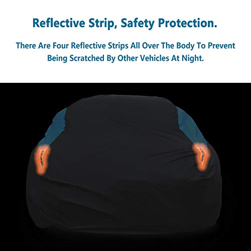Waterproof Car Cover All Weather Snowproof UV Protection Windproof Outdoor Full car Cover (A2-Fit Sedan Length(Up to 177 inch） / Blue)