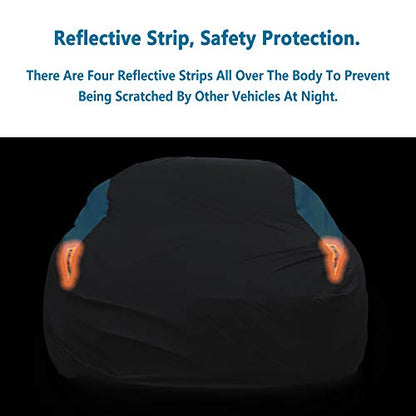 Waterproof Car Cover All Weather Snowproof UV Protection Windproof Outdoor Full car Cover (Fit Suv Length(Up to 180 Inch) / Blue)