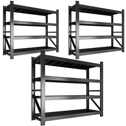 Metal Garage Shelving Unit (4-Tier,59" W x 24" D x 59" H)