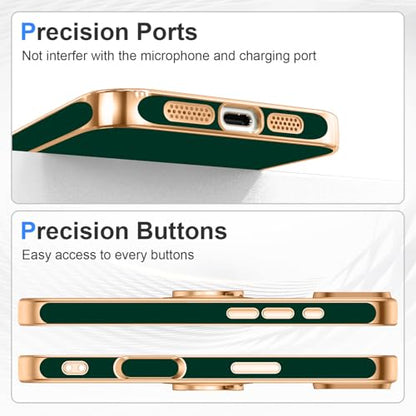 Designed for iPhone 17 Case with Ring Stand Slim Green (Green / 6.3'' iPhone 17)