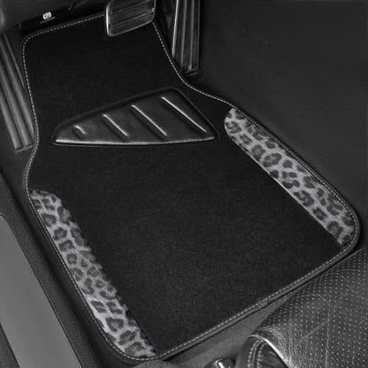 Waterproof Universal Car Floor Mats (Gray Leopard)