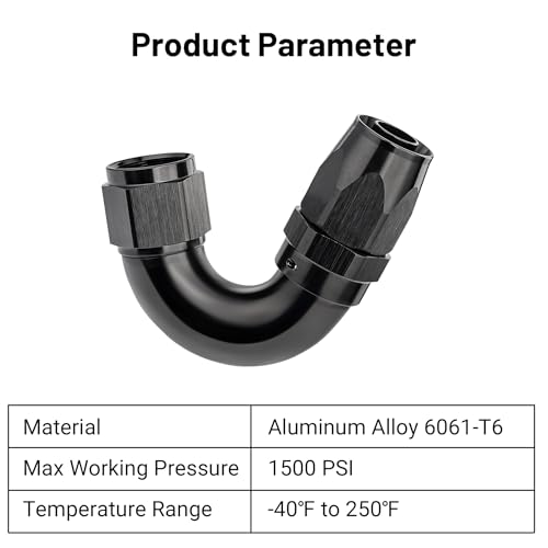 10AN 150 Degree One Piece Full Flow Hose End Fitting Swivel for CPE Braided Hose (10AN / 150 Degree)