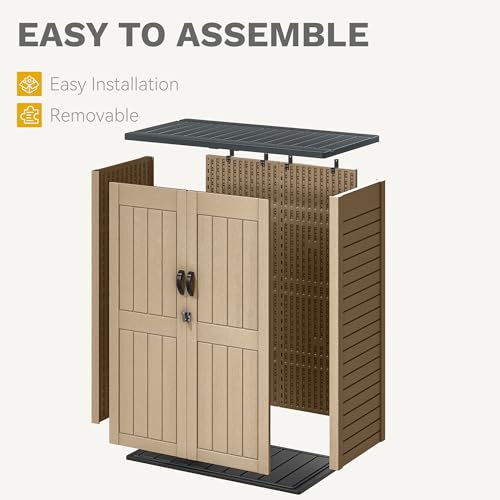 59 Cu. Ft. Vertical Storage Shed (Extra Tall-59 Cu Ft / Brown)