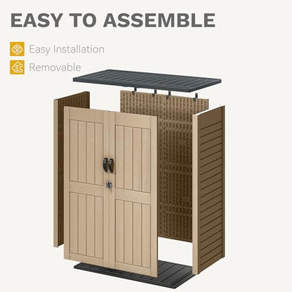59 Cu. Ft. Vertical Storage Shed (Extra Tall-59 Cu Ft / Brown)
