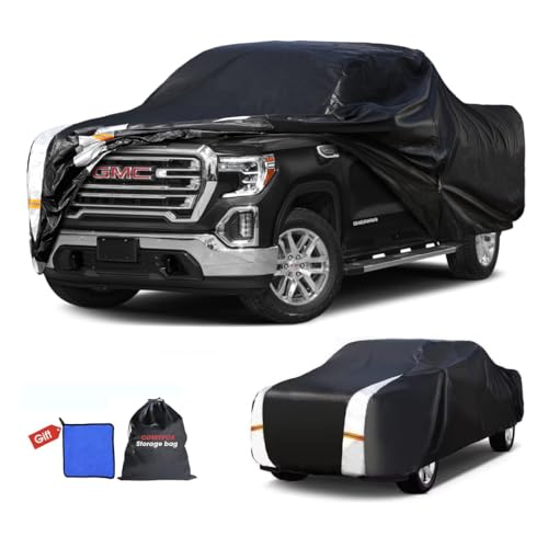 GMC Sierra 1500HD Truck Cover Custom Fit 2002 (B.Fit Sierra 1500HD(2002-2018) Regular Cab LB / Black Truck Cover)
