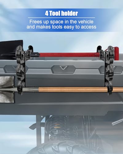 Upgraded Dual UTV Cargo Bed Tool Holder Fits for Polaris Ranger & General