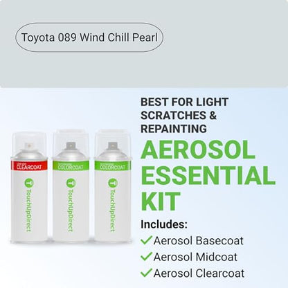 Car Paint Touch Up Spray Kit (Aerosol Spray - Essential Kit / Wind Chill Pearl)