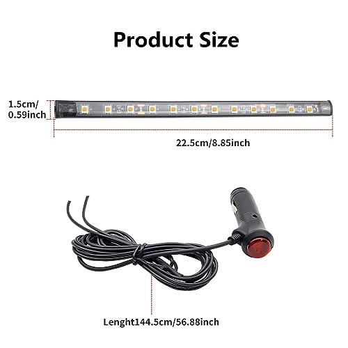 Ambient Lighting Car 2PCS Under Glow Kit With Cigarette Lighter (Pink)
