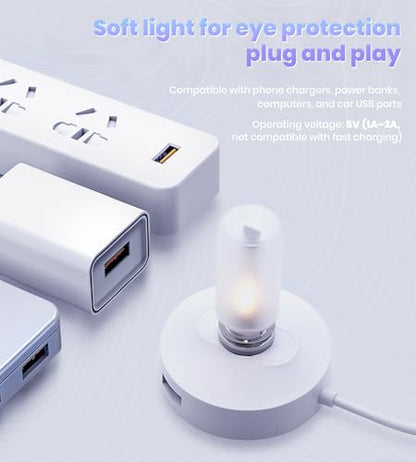 2PCS USB Car Interior Ambient Light (2pcs-frosted Led)