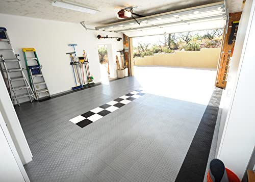 SnapLock GarageTrac 12"x12" Interlocking Garage Tiles (24 Pack / White)
