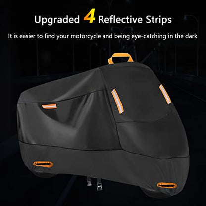 300D Motorcycle Tarp Waterproof Outdoor for Kawasaki Vulcan 900 (Black / XXXL (96" x 37" x 50"))