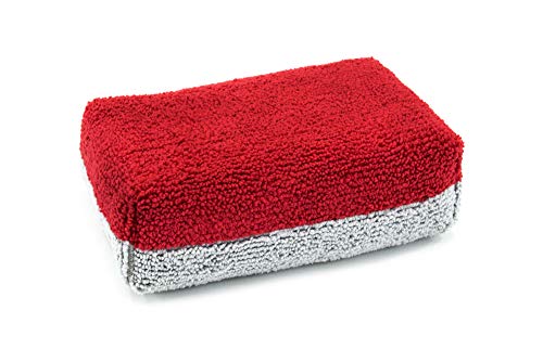 Thick [Saver Applicator Terry] Ceramic Coating Applicator Sponge (Red/Gray)