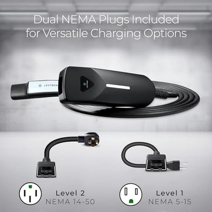 Level 1/2 (12A & 40A) Tesla NACS EV Charger - Dual-Level Electric Vehicle Charging Station with NEMA 14-50/5-15 Plug - Portable Electric Car Charger for All NACS Electric Vehicles (Level 1/2 (12A & 40A))