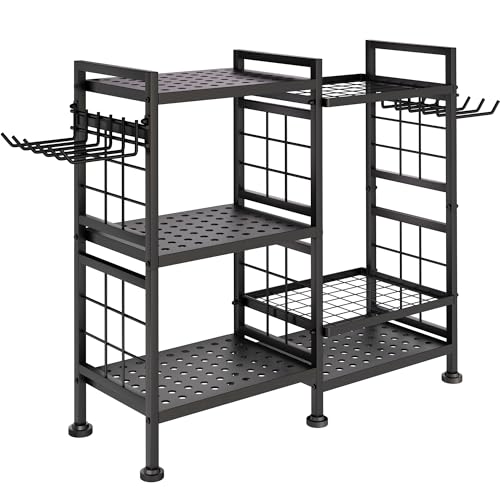 6 Tier Garden Tool Organizer (33.6x 12.8 x 30.3 / Black)
